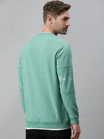 Men Solid Green Sweatshirt-SCPW229-Green