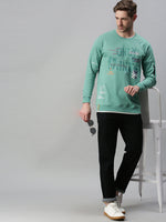 Men Solid Green Sweatshirt-SCPW229-Green