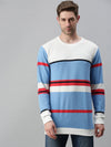 Men Striped Blue Sweatshirt-SCPW235-Bluewhite