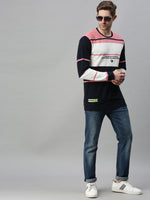 Men Printed Pink Sweatshirt-SCPW235-Pinkwhite