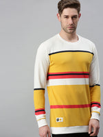 Men Printed Yellow Sweatshirt-SCPW235-Yellowwhite