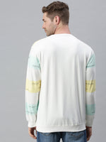 Men Printed White Sweatshirt-SCPW253-Whiteyellow