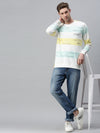 Men Printed White Sweatshirt-SCPW253-Whiteyellow