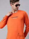 Men Printed Orange Sweatshirt-SCPW254-Orange