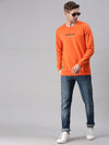 Men Printed Orange Sweatshirt-SCPW254-Orange