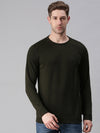 Men Printed Olive Sweatshirt-SCPW262-Darkgreen