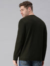 Men Printed Olive Sweatshirt-SCPW262-Darkgreen