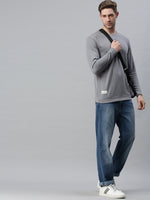 Men Solid Grey Sweatshirt-SCPW262-Grey