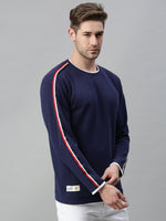 Men Solid Navy Blue Sweatshirt-SCPW275-Navy