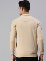 Men Graphic Print Beige Sweatshirt-SCPW28-Beige