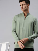 Men Solid Green Sweatshirt-SCPW300-Green