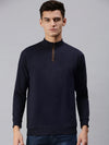 Men Solid Blue Sweatshirt-SCPW300-Navy