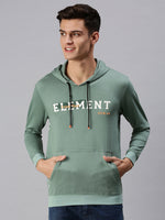 Men Hooded Green Sweatshirt-SCPW307-Green