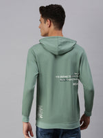 Men Hooded Green Sweatshirt-SCPW307-Green