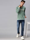 Men Hooded Green Sweatshirt-SCPW307-Green