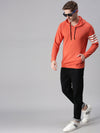 Men Striped Peach Sweatshirt-SCPW502-Peach