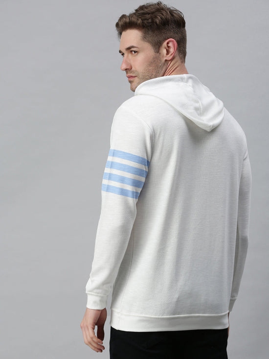 Men Solid White Sweatshirt-SCPW502-White