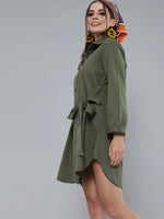 Olive Shirt Dress