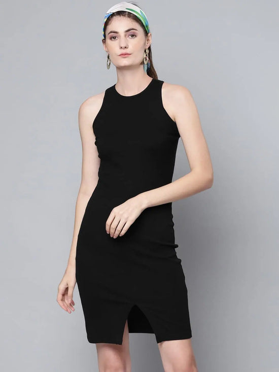 Black Box Back Bodycon Rib Midi Dress