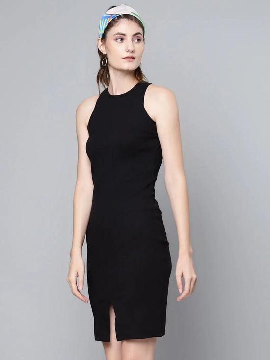 Black Box Back Bodycon Rib Midi Dress