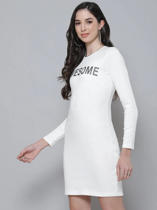 White Rib AWESOME Short Bodycon Dress