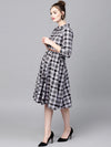 Black Check Shirt Ethnic Belted Dress