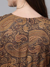 Brown Paisley Tiered Maxi