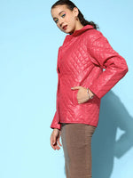 Women Solid Standard Red Jacket