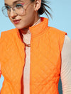 Women Solid Standard Orange Jacket