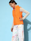 Women Solid Standard Orange Jacket