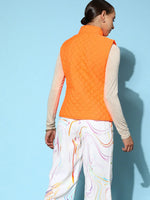 Women Solid Standard Orange Jacket