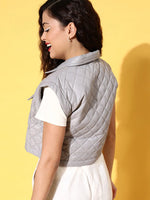 Women Solid Standard Grey Jacket