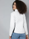 Women Solid White Full Sleeve Jacket