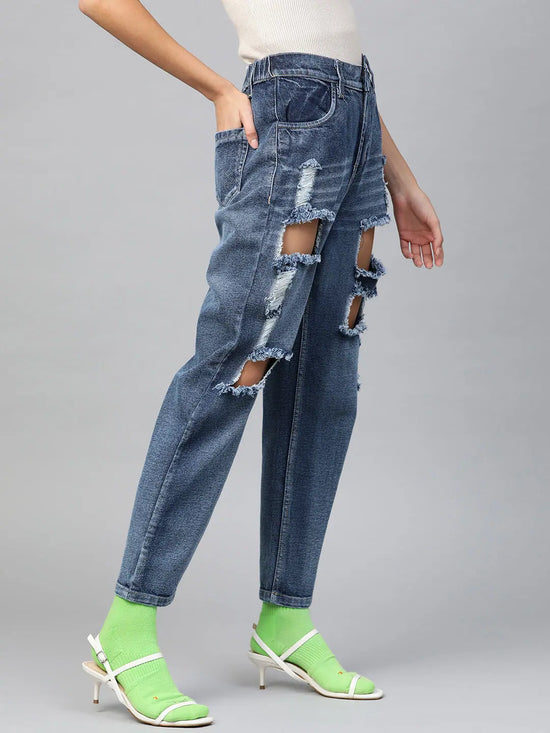 Blue Vintage Distress Jeans