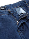 Blue Sequence Detail Mom Jeans