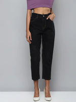 Black Denim Mom Fit Jeans