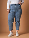 Women Ice Blue Denim Balloon Fit Jeans-SFJEAN0607