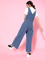 Women Solid Blue Jumpsuits & Sets