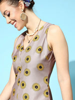 Women Printed Beige Jumpsuits & Sets