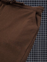 Women Brown Terry Track Pants