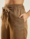 Women Khaki Paperback Waist Pants