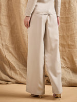 Women Beige Waist Darted Comfort Fit Pants-SFPANT50875