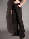 Women Black Relaxed Fit Track Pants-SFPANT50880