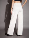 Women White Relaxed Fit Track Pants-SFPANT50881