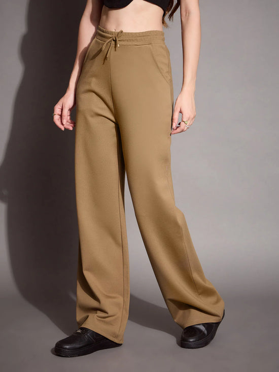 Women Brown Relaxed Fit Track Pants-SFPANT50882