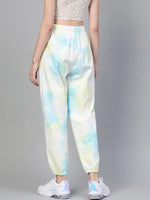 Yellow & Blue Tie-Dye Twill Jogger