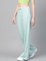 Sea Green Terry Wide Leg Drawstring Pants