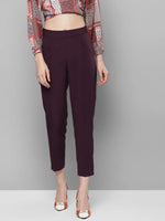 Burgundy Tailored Fit Pants