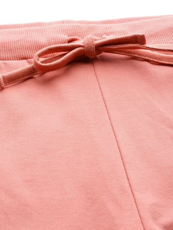 Peach Terry Ripped Joggers