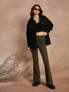 Women Black Corduroy Oversize Shacket-SFSHRT20526